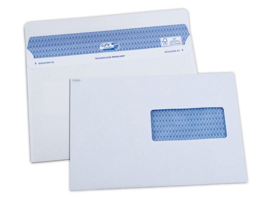 1 Boite de 100 Enveloppes Secure blanches 162x229 mm Fenêtre 45X100 mm 90g