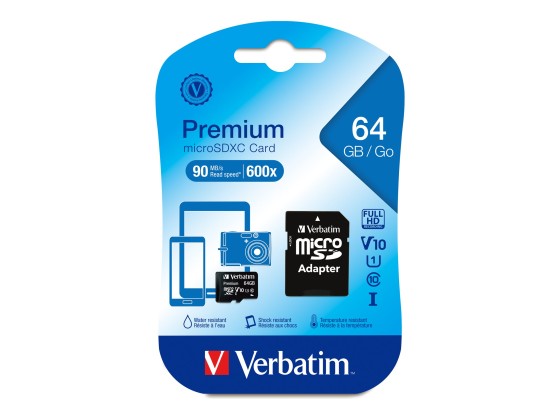 Verbatim Premium 64 Go MicroSDXC Classe 10