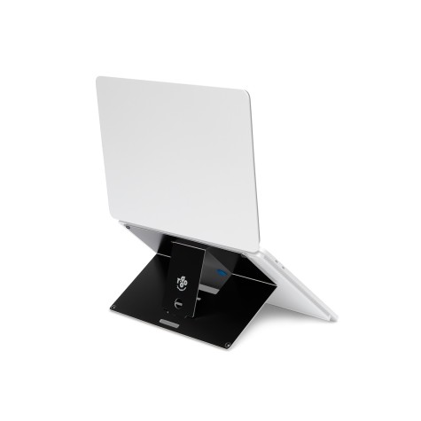 R-Go Tools Support pour ordinateur portable R-Go Riser Attachable, réglable, intégré à votre ordinateur portable, aluminium, noir