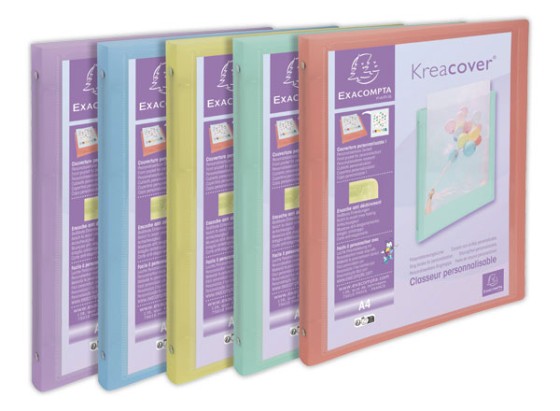 1 Classeurs personnalisables Kreacover -Dos 2 cm - Coloris assortis