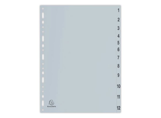 1 Jeu d'intercalaires numériques  FOREVER pour format A4 - 12 touches