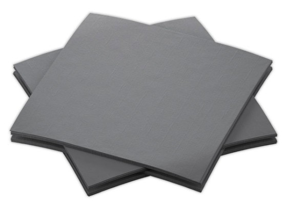 1 Pack de 180 Serviettes à cocktail 20 x 20 cm - gris