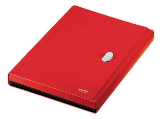 1 Trieur extensible Leitz en PP recyclé - 6 compartiments - Rouge