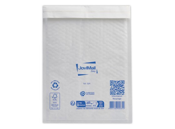 1 Carton de 100 Pochettes matelassées à bulles d'air blanches JOVIMAIL Easy 240x330 cm