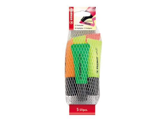 1 Lot de 5 Surligneurs STABILO NEON