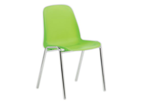 1 Chaise Charlotte translucide vert