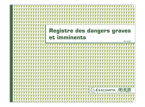 1 Registre des dangers graves et imminents - 24x32 cm - 20 pages