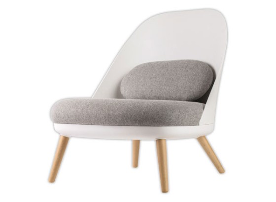 1 Fauteuil COCOON Blanc / Gris