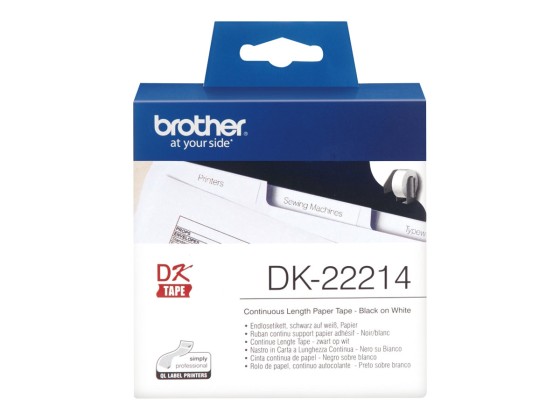 Brother DK-22214 ruban d'étiquette Noir sur blanc