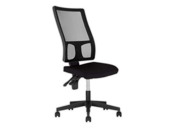 1 Siège Taktik contact permanent assise tissu noir, dos résille noir