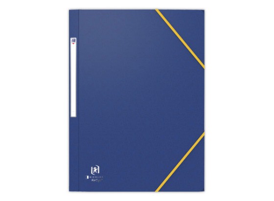 1 Lot de 10 Chemises 3 rabats à élastiques OXFORD Bicolor Recyc+ format A4 - Bleu