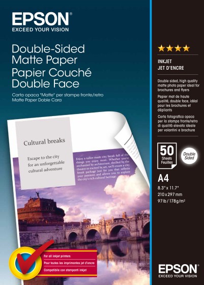 Epson Double-Sided Matte Paper - A4 - 50 Feuilles