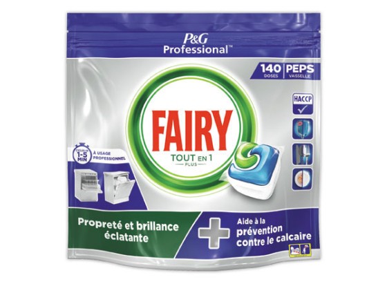 1 Sachet de 140 Capsules lave-vaiselle tout-en-un plusFAIRY.