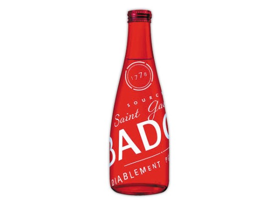 1 Pack de 20 bouteilles Badoit rouge 33 cl,  en verre