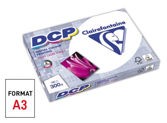 1 Ramette de 125 feuilles papier blanc laser CLAIREFONTAINE DCP A3 300g