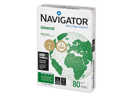 1 Carton de 5 Ramettes de 500 feuilles de papier blanc NAVIGATOR Universal A3 80g