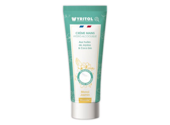 1 crème mains hydroalcoolique Monoï Jasmin 75 ML