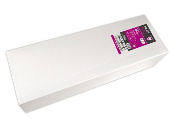1 Lot de 6 Rouleaux papier non couché pour traceur CLAIREFONTAINE  0,914x45m- 90g