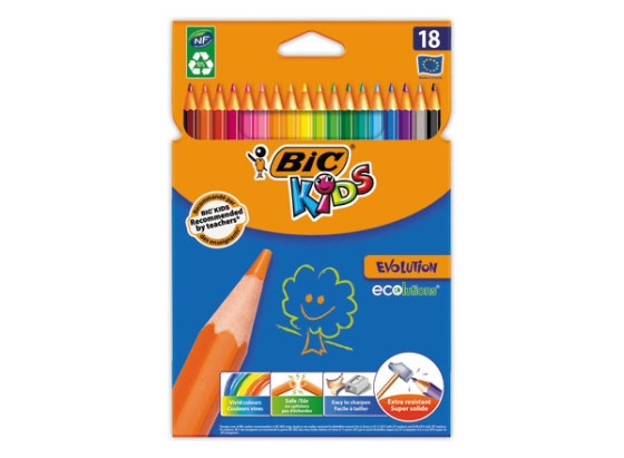 1 Etui de 18 Crayons de couleur Bic