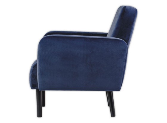 1 Fauteuil LISBOA 1 place Velours bleu monté