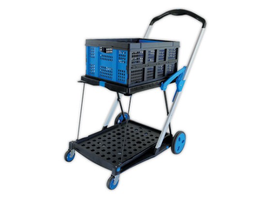 1 Chariot pliant double plateaux