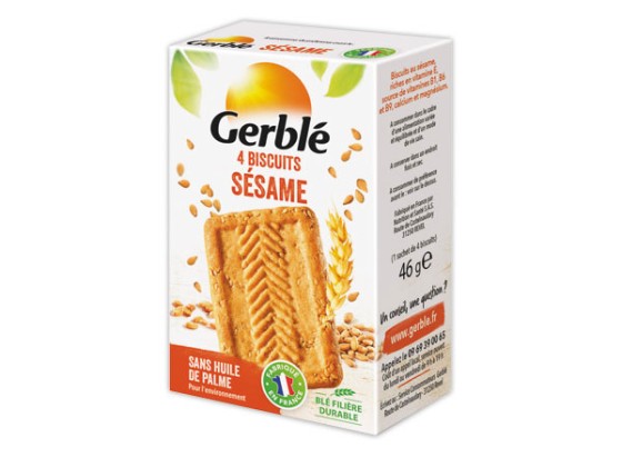 1 Carton de 18 boîtes de 4 biscuits Gerblé au sésame