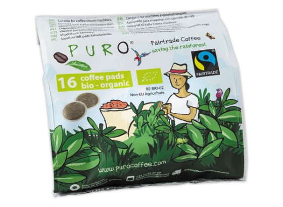 1 Boite de 16 Dosettes souples PURO Bio - Intensité 7