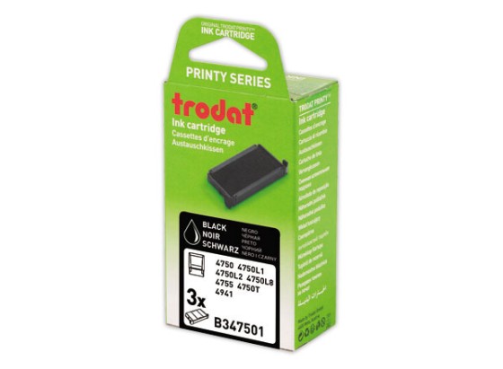 1 Blister de 3 Encriers Trodat 4750 noir