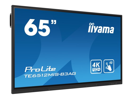 iiyama TE6512MIS-B3AG affichage de messages En forme de kiosk 165,1 cm (65") LCD Wifi 400 cd/m² 4K Ultra HD Noir Écran tactile Intégré dans le processeur Android 11 24/7