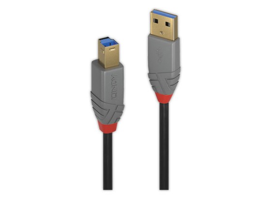 1 Câble USB 2.0 Type A mâle / B mâle long 1m. LINDY
