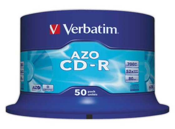 Verbatim CD-R AZO Crystal 700 Mo 52x 50 pièce(s)
