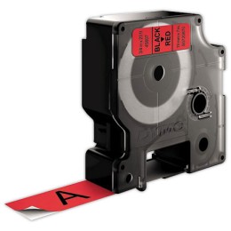 1 Ruban pour titreuse DYMO D1 19 mm rouge  impression noire