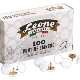 1 Boite de 100 Punaises tête capsulée blanche - acier