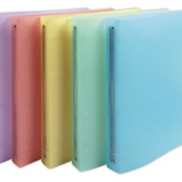 1 Classeur polypropylène chromaline pastel A4 maxi -4 anneaux 30 mm