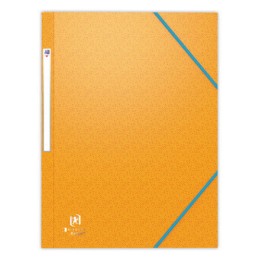1 Lot de 10 Chemises 3 rabats à élastiques OXFORD Bicolor Recyc+ A4 - Orange