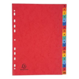 1 Jeu d'intercalaires Exacompta carte lustrée A4 -20 touches