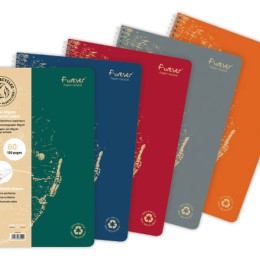 1 Cahier recyclé à spirales pages A4 ligné.