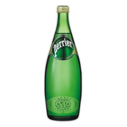 1 Pack de 12 bouteilles Perrier 75cl,  en verre