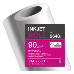 1 Carton de 3 Rouleaux de papier non couché CLAIREFONTAINE  0.914 X 91 m - 90g