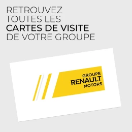 CARTE DE VISITE 90 X 55 MM RECTO-VERSO - RENAULT MOTORS