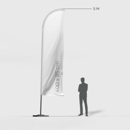 VOILE BEACHFLAG CLASSIQUE DROIT 400 X 85 CM