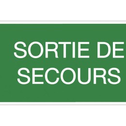 1 Panneau adhésif Issue de Secours 35 cm- Vert