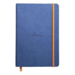 1 Carnet broché Rhodiarama A5 192 pages,ligné, couverture rigide bleue