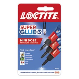 1 Blister de 3 Tubes de colle cyano SUPER GLUE 3 - 1g