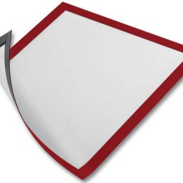 1 Lot de 5 Pochettes  de signalisation cadre magnétique Magaframe-A4- rouge