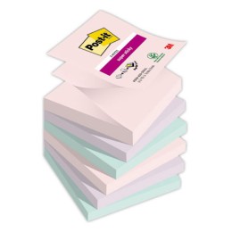 1 Lot de 6 Z-Notes Super Sticky Collection Soulful, 76 x 76 mm, 90 feuilles