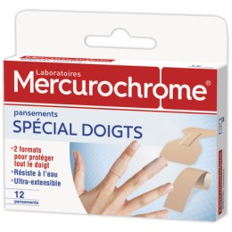 1 Pansements spécial doigts x12 - Mercurochrome