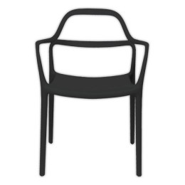 1 Lot de 2 chaises NOVA intérieures/extérieures noires