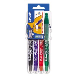 1 Etui de 4 Stylo-billes gel effaçables PILOT Frixion Ball - assortis