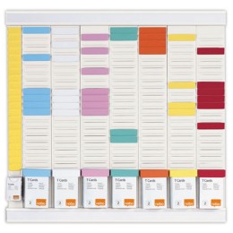 1 Kit planning annuel 8 colonnes hebdomadaires - Blanc